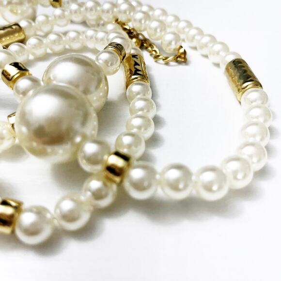 Chico’s Long Faux Pearl & Gold Necklace - Picture 8 of 10